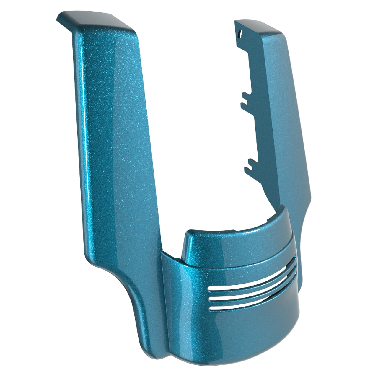 Advanblack Dual Cutout Tahitian Teal Stretched Rear Fender Extension For 2014+ Harley Davidson Touring Models
