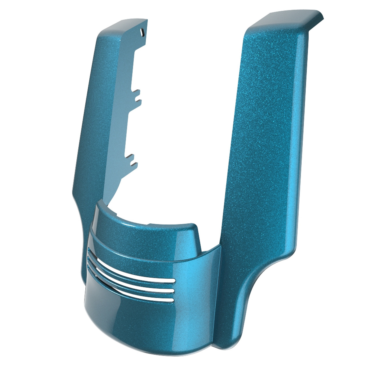 Advanblack Dual Cutout Tahitian Teal Stretched Rear Fender Extension For 2014+ Harley Davidson Touring Models