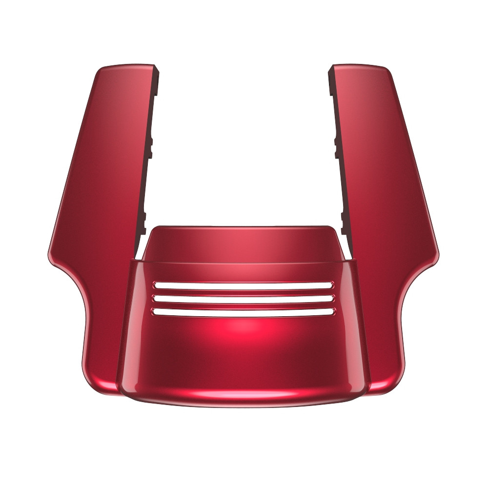 AdvanBlack Dual Cutout Velocity Red Sunglo Stretched Rear Fender Extension For 2014+ Harley Davidson Touring Models