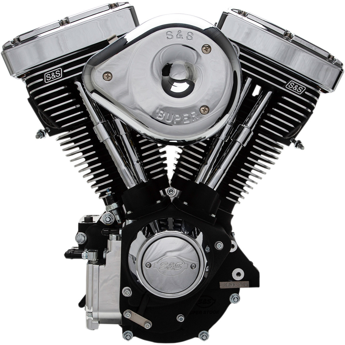 S&S Cycle #31-9150 - V80R Series Engine - Black - Custom Chassis | Evolution Big Twin