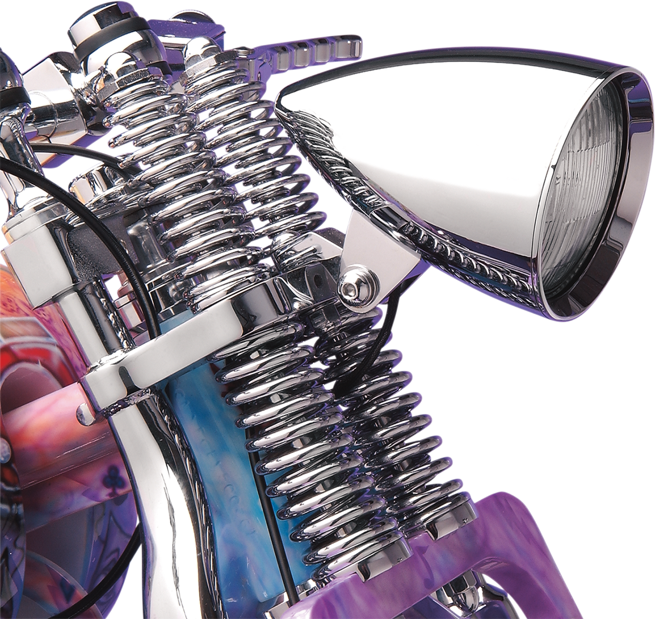 4 1/2" Headlight Housing - Chrome - Concours Rocket Smooth