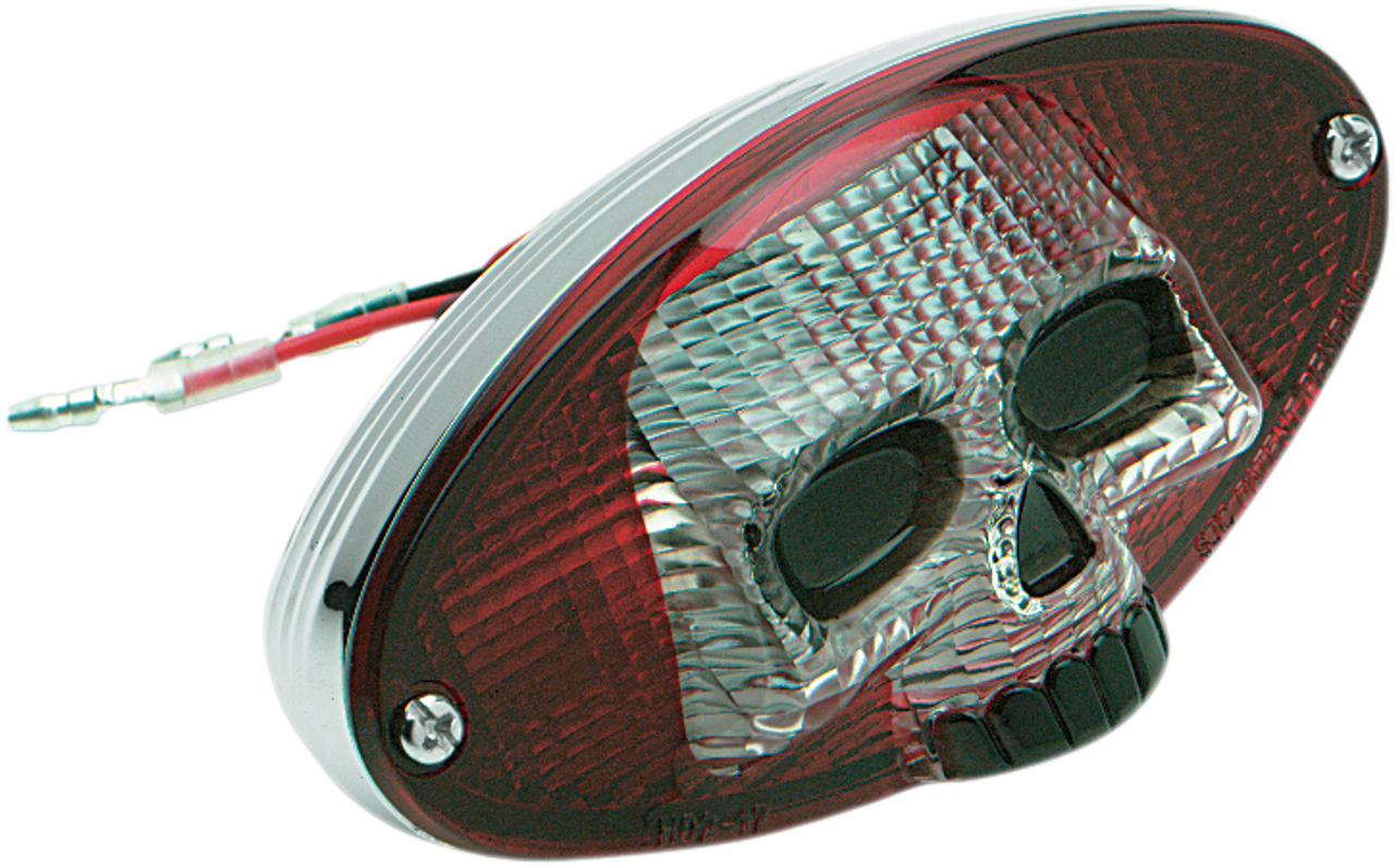 Taillight - Red Cat Eye with Skull Face