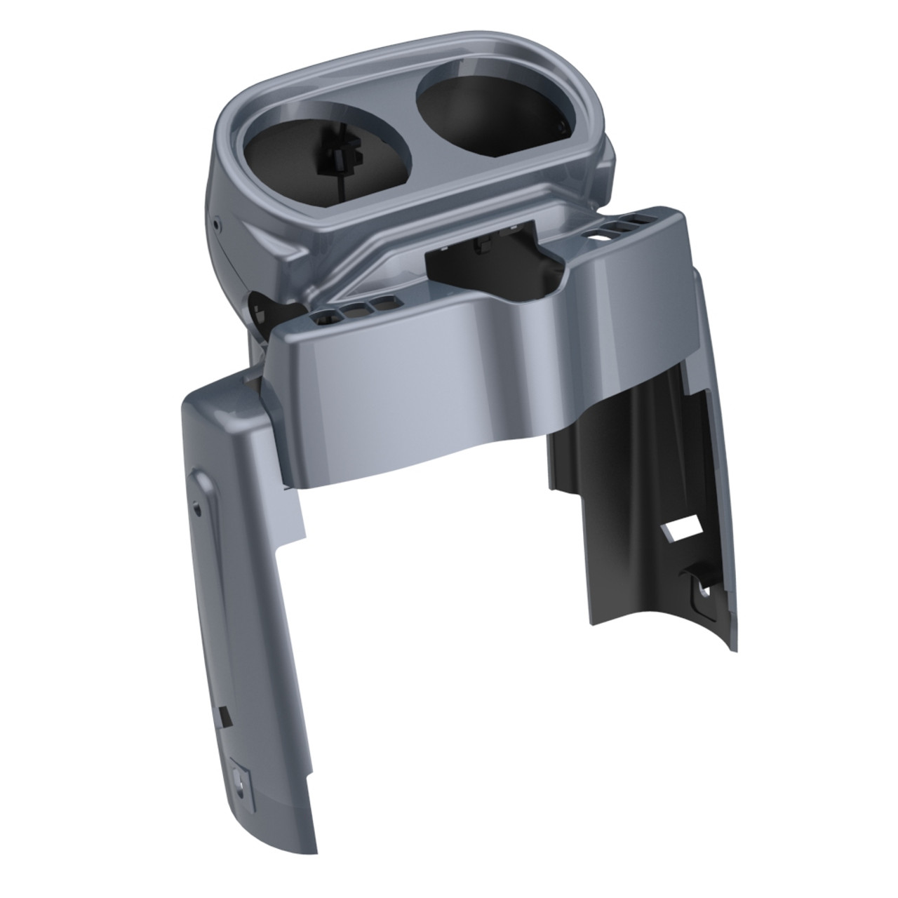 Advanblack Gauntlet Gray Metallic Gauge Cluster Cover for Harley Road Glide 2015up