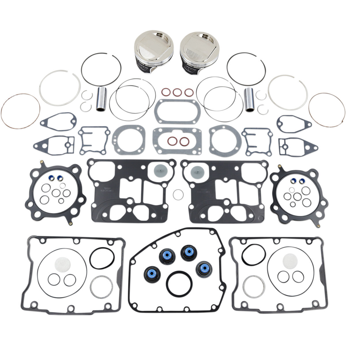 Wiseco #VT2711 - Piston Kit with Gasket - +0.010" - Twin Cam 88" Bored to 1550 cc (95 Cubic Inch)