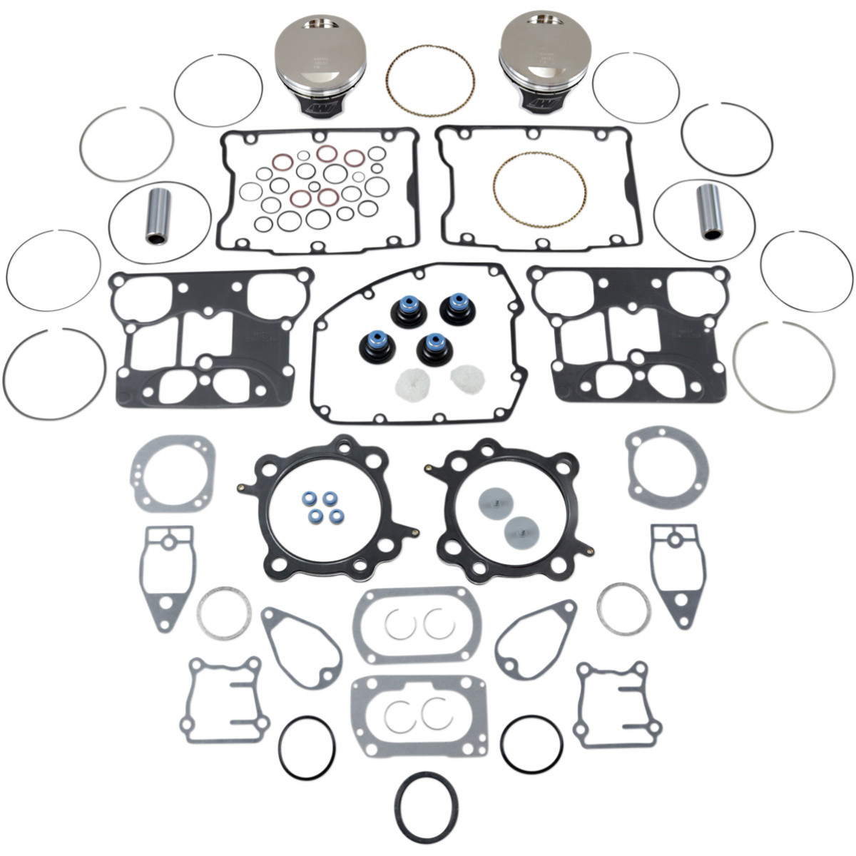 Wiseco #VT2719 - Piston Kit with Gasket - Standard - Twin Cam 88" Bored to 1550 cc (95 Cubic Inch)