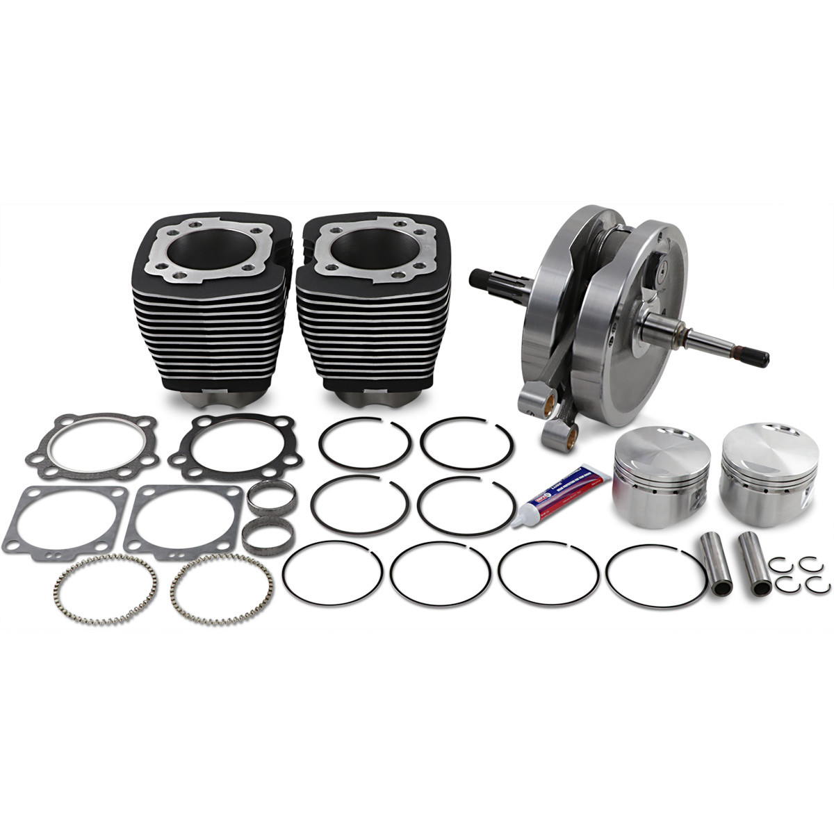 S&S Cycle #91-7661 - 96" Sidewinder® - 3.625" Big Bore - Stroker Kit - Wrinkle Black - Evolution Big Twin