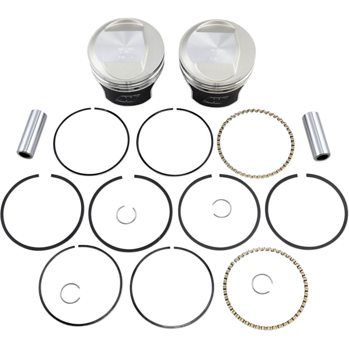 Wiseco #K0216P2 - Tracker™ Series Piston Kit - 3.518"- 1340 cc 80 Cubic Inch - +0.020" - Evolution
