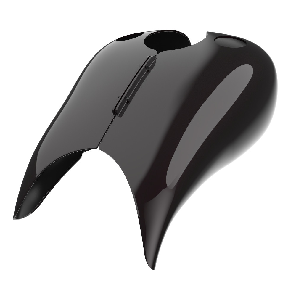 Advanblack Blackened Cayenne Extended Stretched Tank Cover for Harley 2008-2020 Street Glide & Road Glide