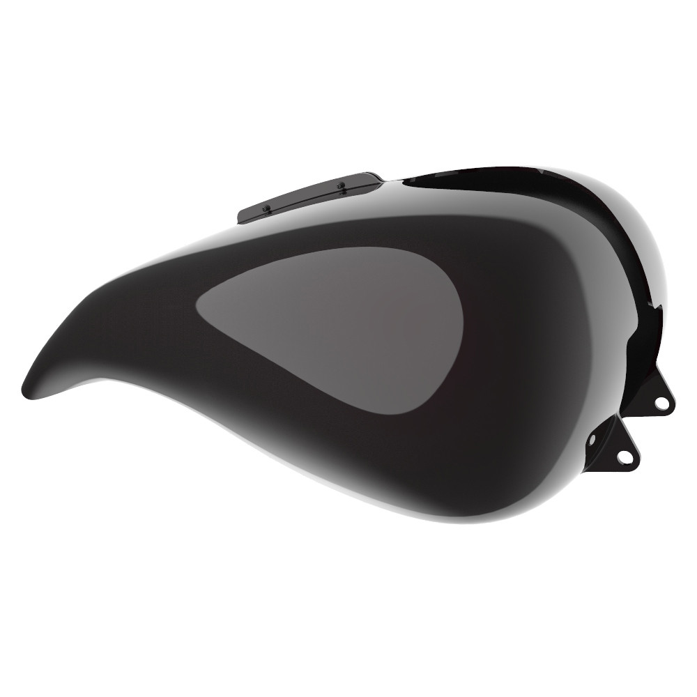 Advanblack Blackened Cayenne Extended Stretched Tank Cover for Harley 2008-2020 Street Glide & Road Glide