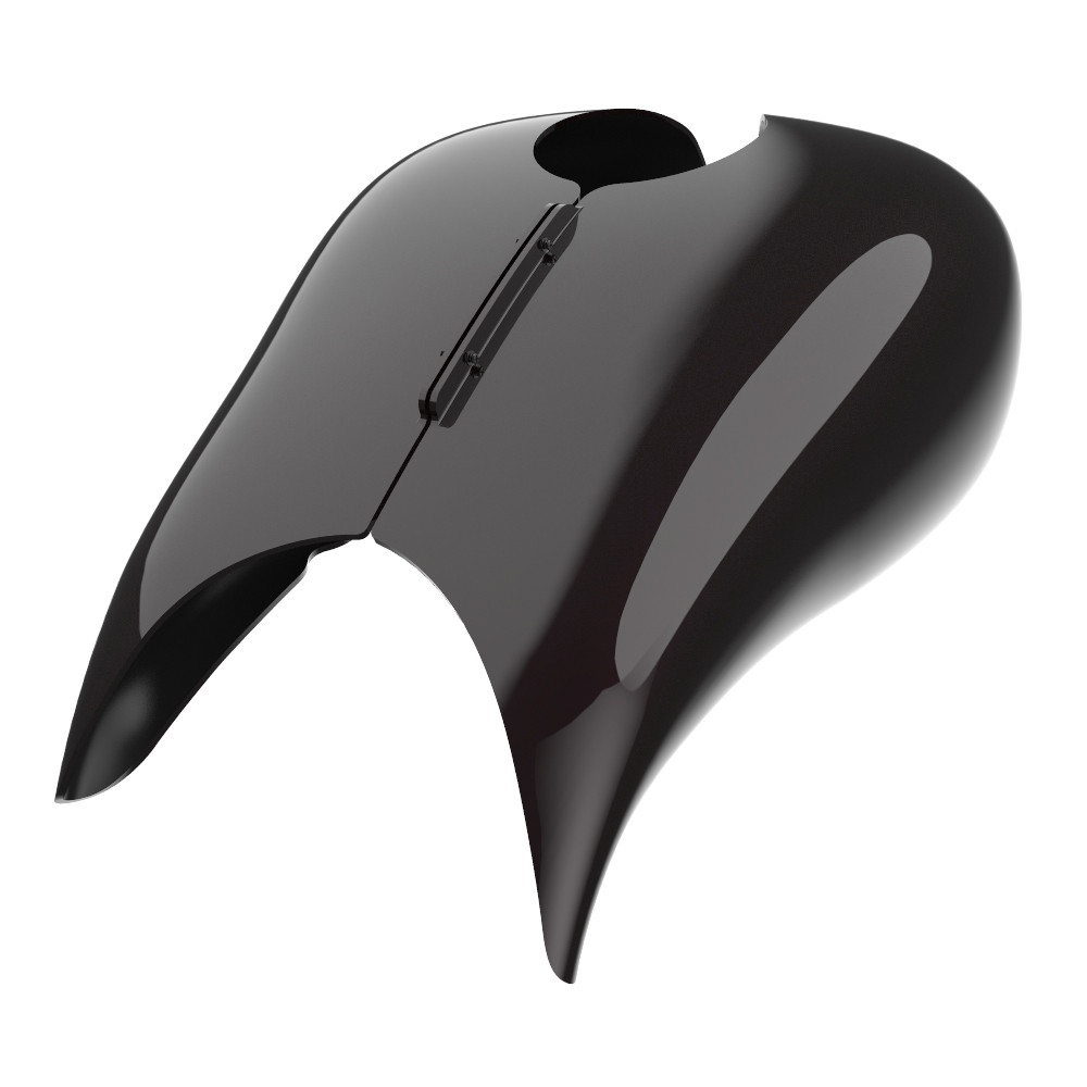 Advanblack Blackened Cayenne Extended Stretched Tank Cover for Harley 2008-2020 Street Glide & Road Glide