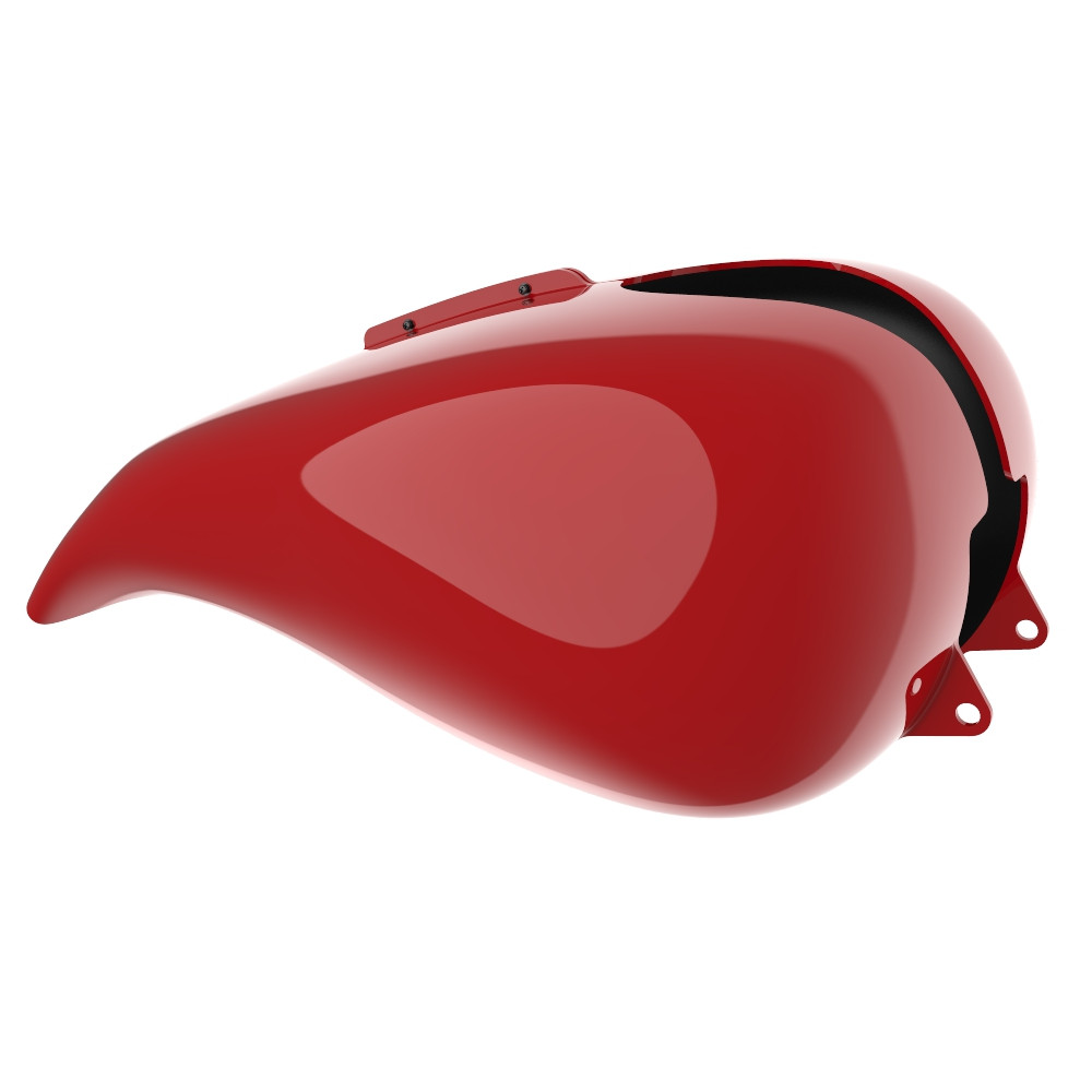 Advanblack Billiard Red Extended Stretched Tank Cover for Harley 2008-2020 Street Glide & Road Glide