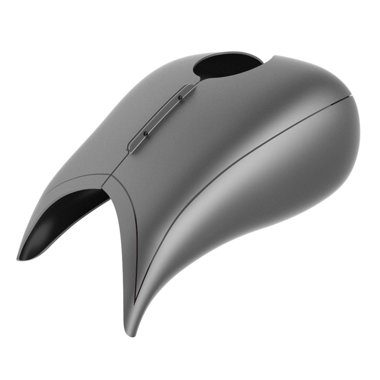 Advanblack Charcoal Denim Extended Stretched Tank Cover for Harley 2008-2020 Street Glide & Road Glide