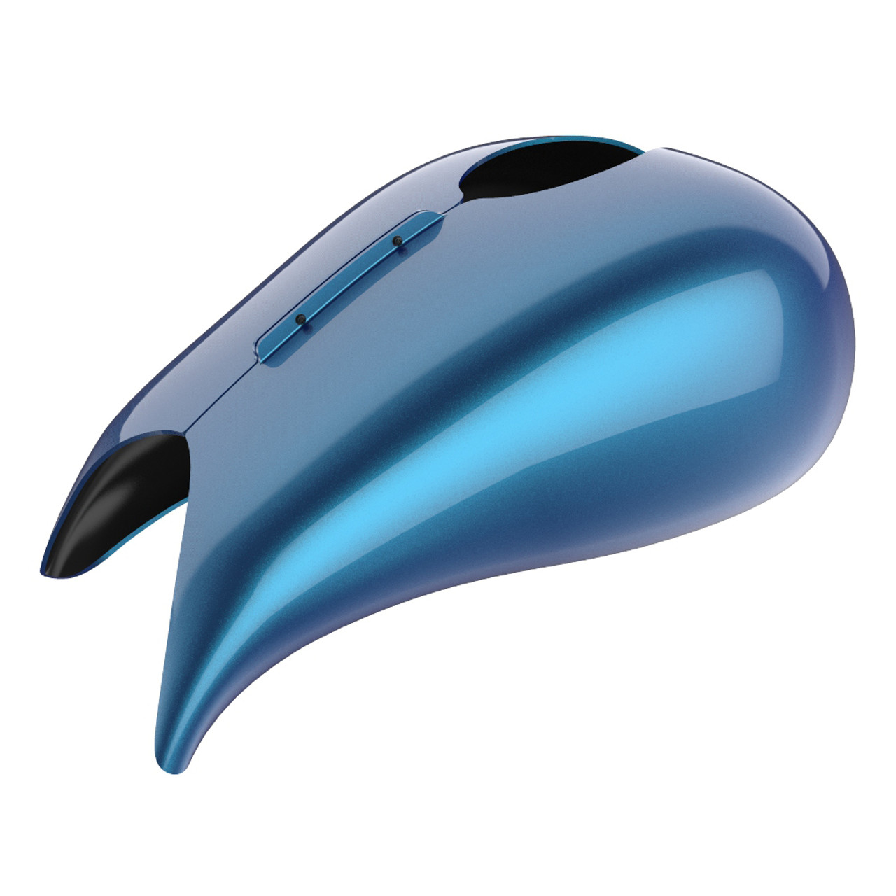 Advanblack Daytona Blue Extended Stretched Tank Cover for Harley 2008-2020 Street Glide & Road Glide