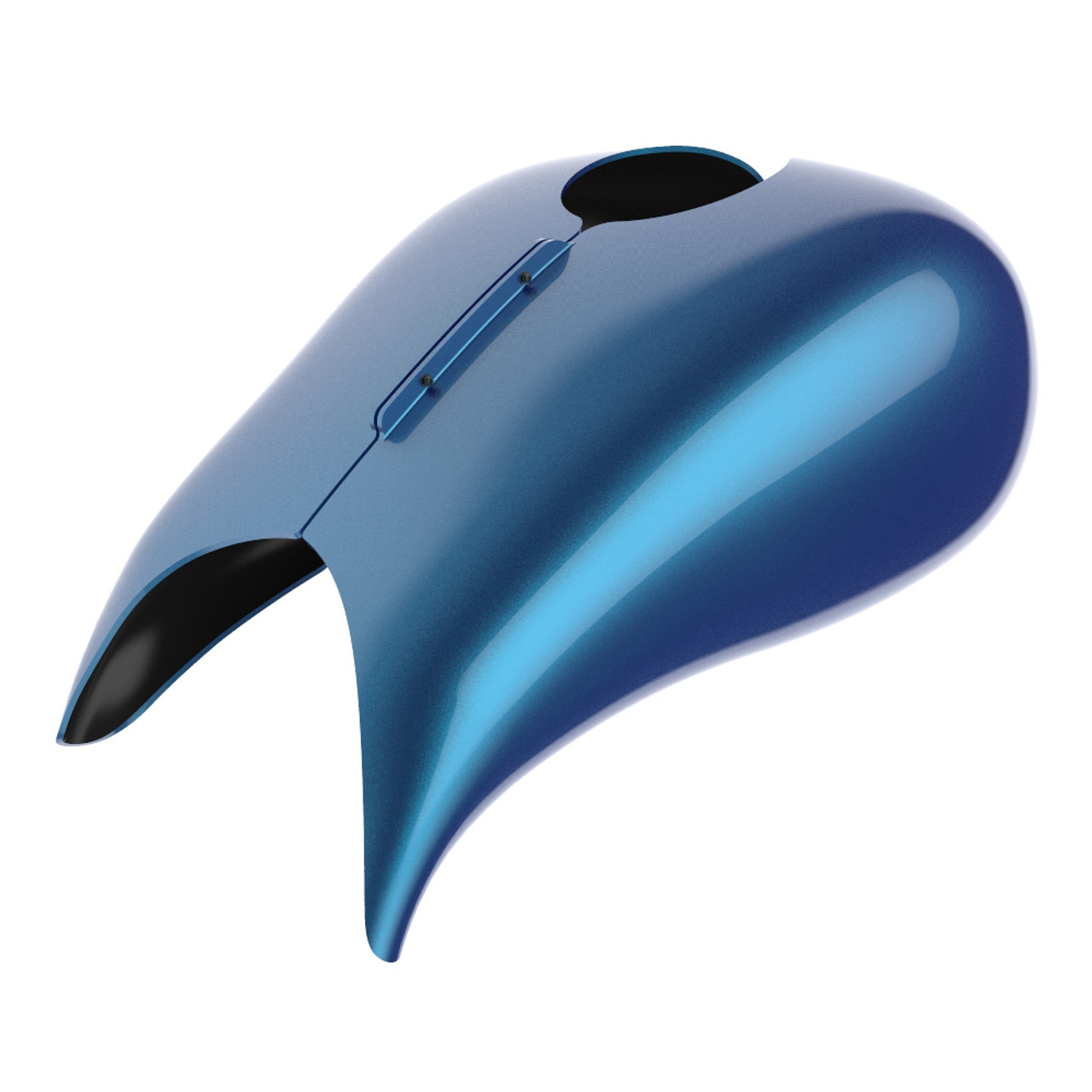 Advanblack Daytona Blue Extended Stretched Tank Cover for Harley 2008-2020 Street Glide & Road Glide