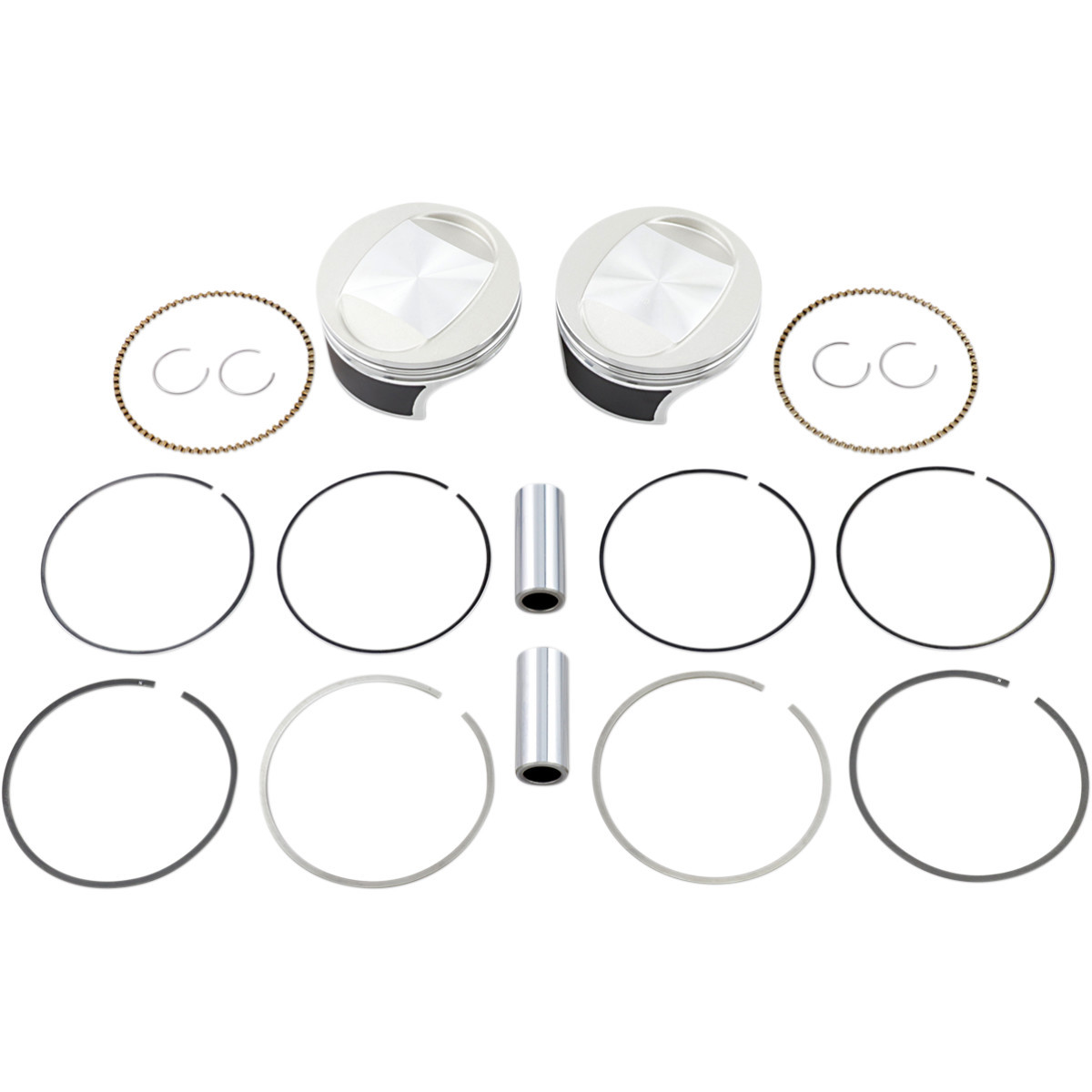Wiseco #K0210PS - Tracker™ Series Piston Kit - 3.875" - 96 Cubic Inch Bored to 103 Cubic Inch - Standard - Twin Cam