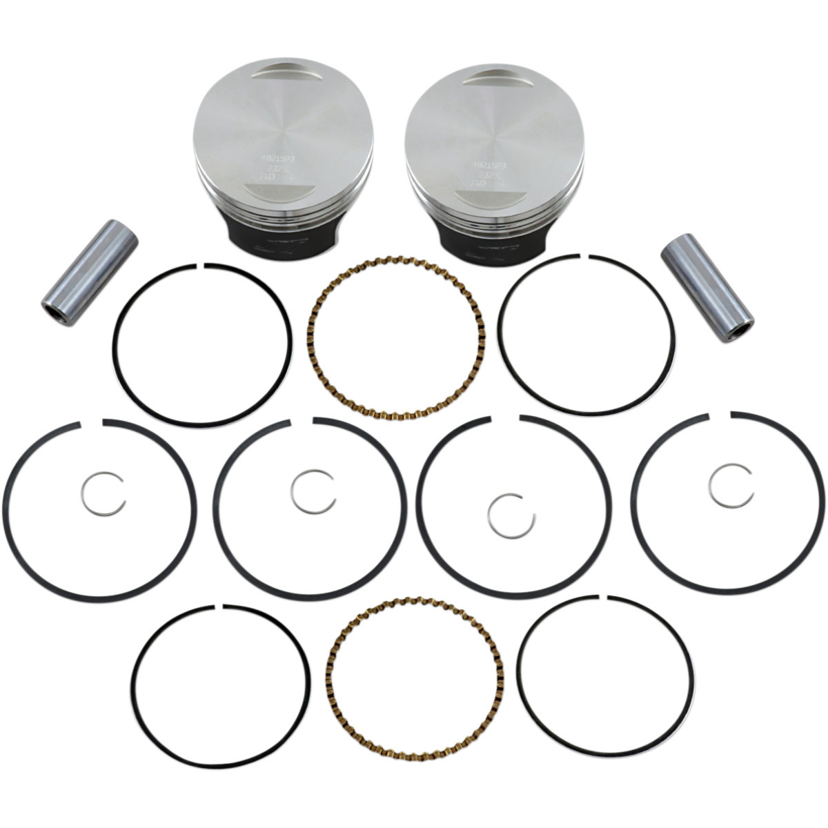 Wiseco #K0215P3 - Tracker™ Series Piston Kit - 3.528" - 1340 cc 80 Cubic Inch - +0.030" - Evolution
