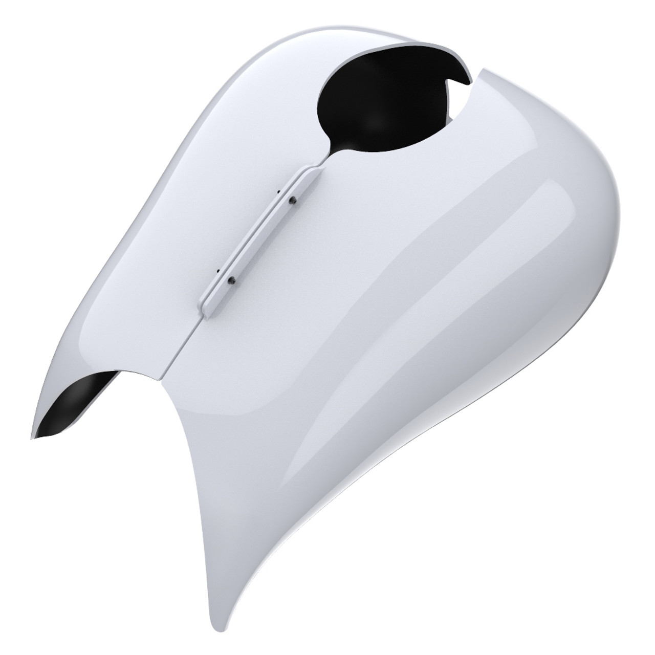 Advanblack Great White Pearl Extended Stretched Tank Cover for Harley 2008-2020 Street Glide & Road Glide