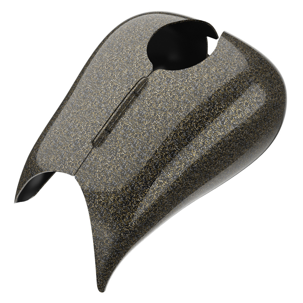 Advanblack Hard Candy Black Gold Flake Extended Stretched Tank Cover for Harley 2008-2020 Street Glide & Road Glide