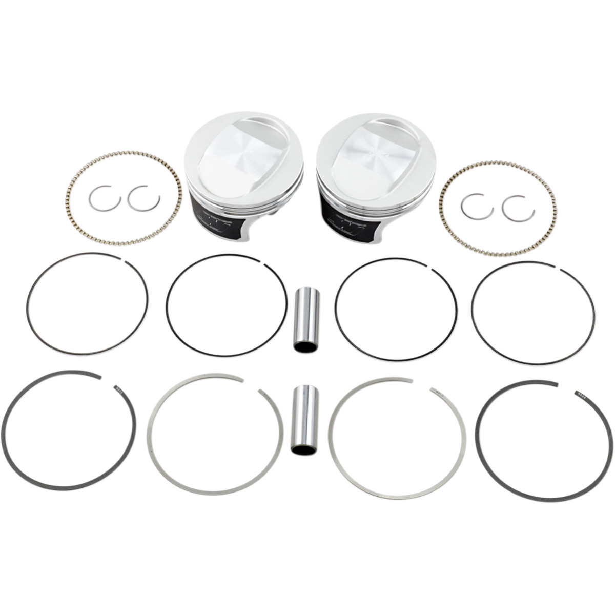Wiseco #K0208P1 - Tracker™ Series Piston Kit - 3.885" - 88 Cubic Inch Bored to 95 Cubic Inch - +0.010" - Twin Cam