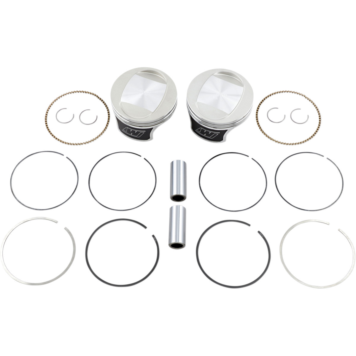 Wiseco #K0207P1 - Tracker™ Series Piston Kit - 3.885" - 88 Cubic Inch Bored to 95 Cubic Inch - +0.010" - Twin Cam
