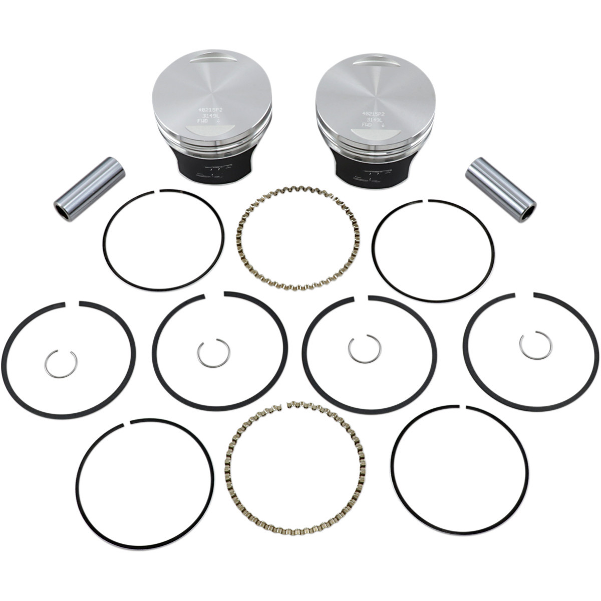 Wiseco #K0215P2 - Tracker™ Series Piston Kit - 3.518" - 1340 cc 80 Cubic Inch - +0.020" - Evolution
