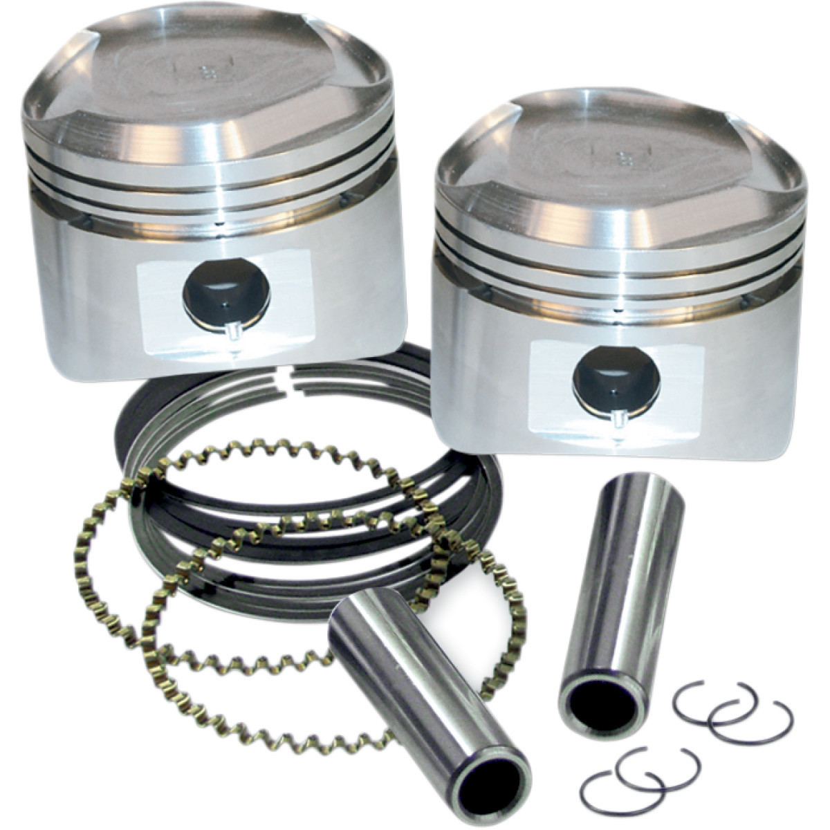 S&S Cycle #92-2026 - Piston Kit - For Super Stock Heads - 3.500" Standard - Domed - 80" Big Twin