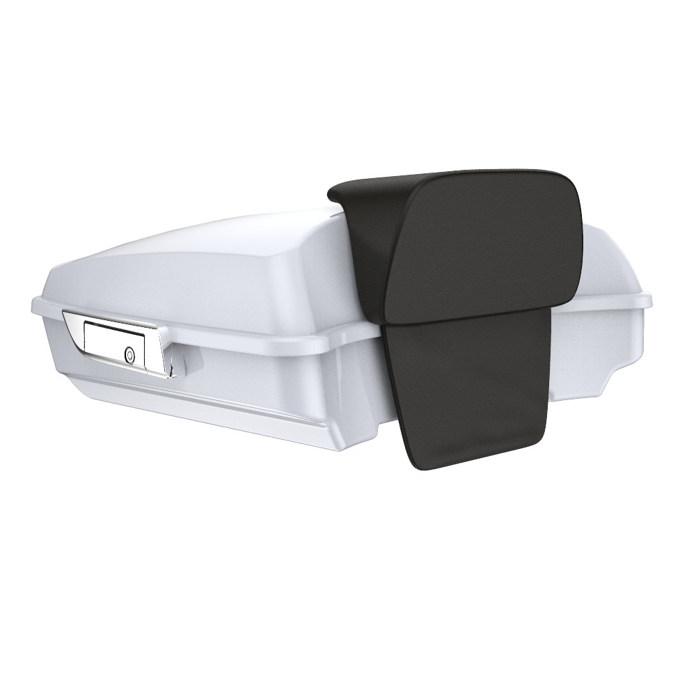 Advanblack Great White Pearl Razor Tour Pack Pad Luggage Trunk For '97-'21 Harley Touring Street Electra Road Glide