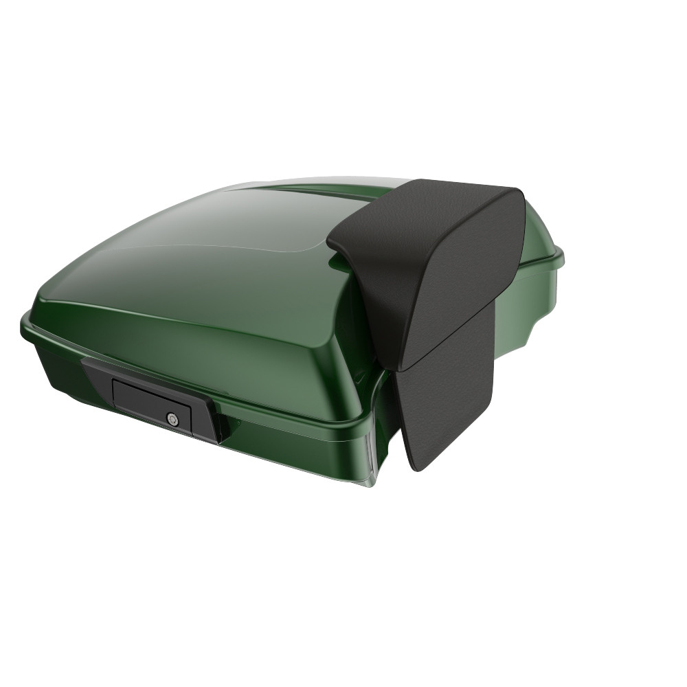 Advanblack Kinetic Green Razor Tour Pack Pad Luggage Trunk For '97-'21 Harley Touring Street Electra Road Glide