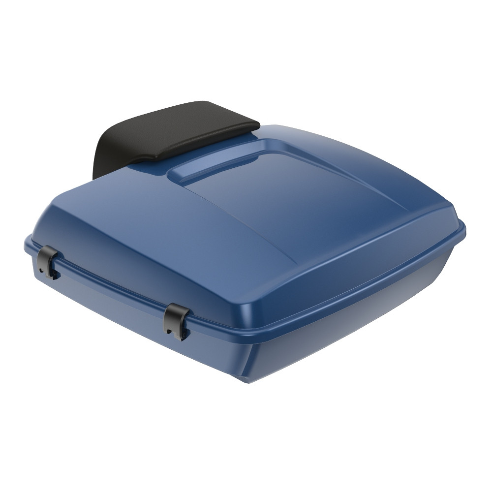 Advanblack Legend Blue (Glossy) Razor Tour Pack Pad Luggage Trunk For '97-'21 Harley Touring Street Electra Road Glide