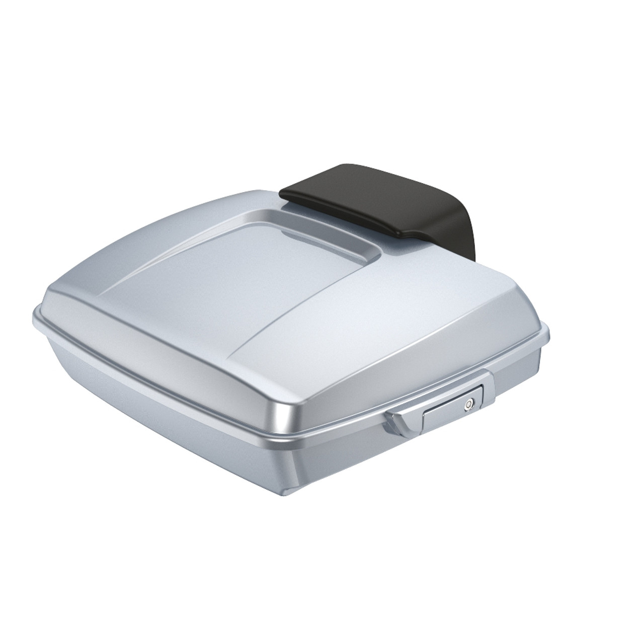 Barracuda Silver Razor Tour Pack Pad Luggage Trunk For '97-'23 Harley Touring