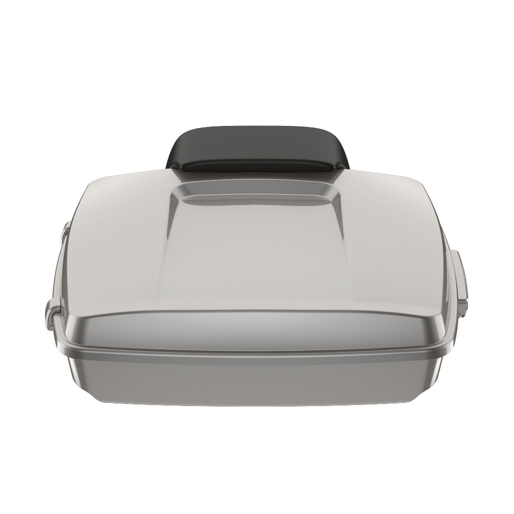 Pewter Pearl Razor Tour Pack Pad Luggage Trunk For '97-'23 Harley Touring