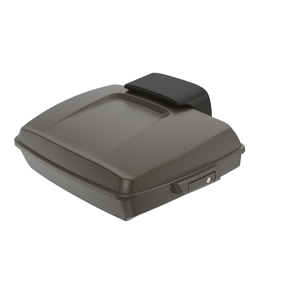 River Rock Gray Denim Razor Tour Pack Pad Luggage Trunk For '97-'23 Harley Touring