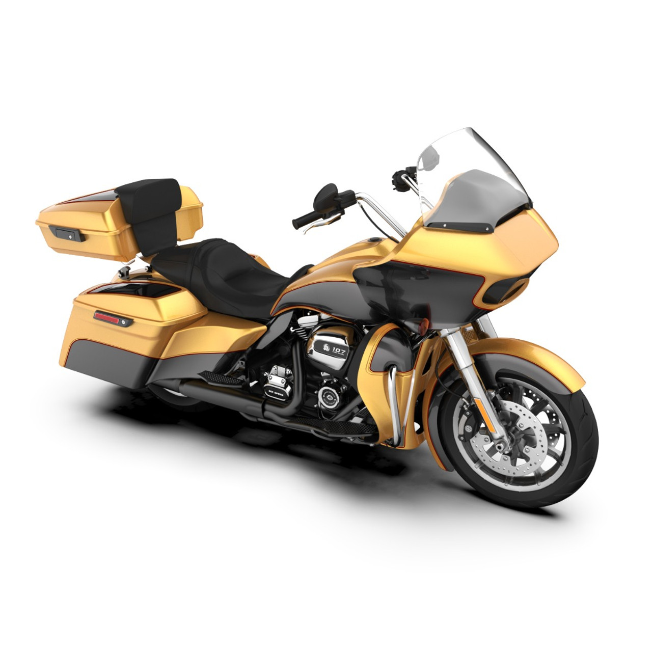 Black Hills Gold and Black Quartz RUSHMORE RAZOR TOUR PACK PAD FOR '97-'23 HARLEY TOURING / SOFTAIL