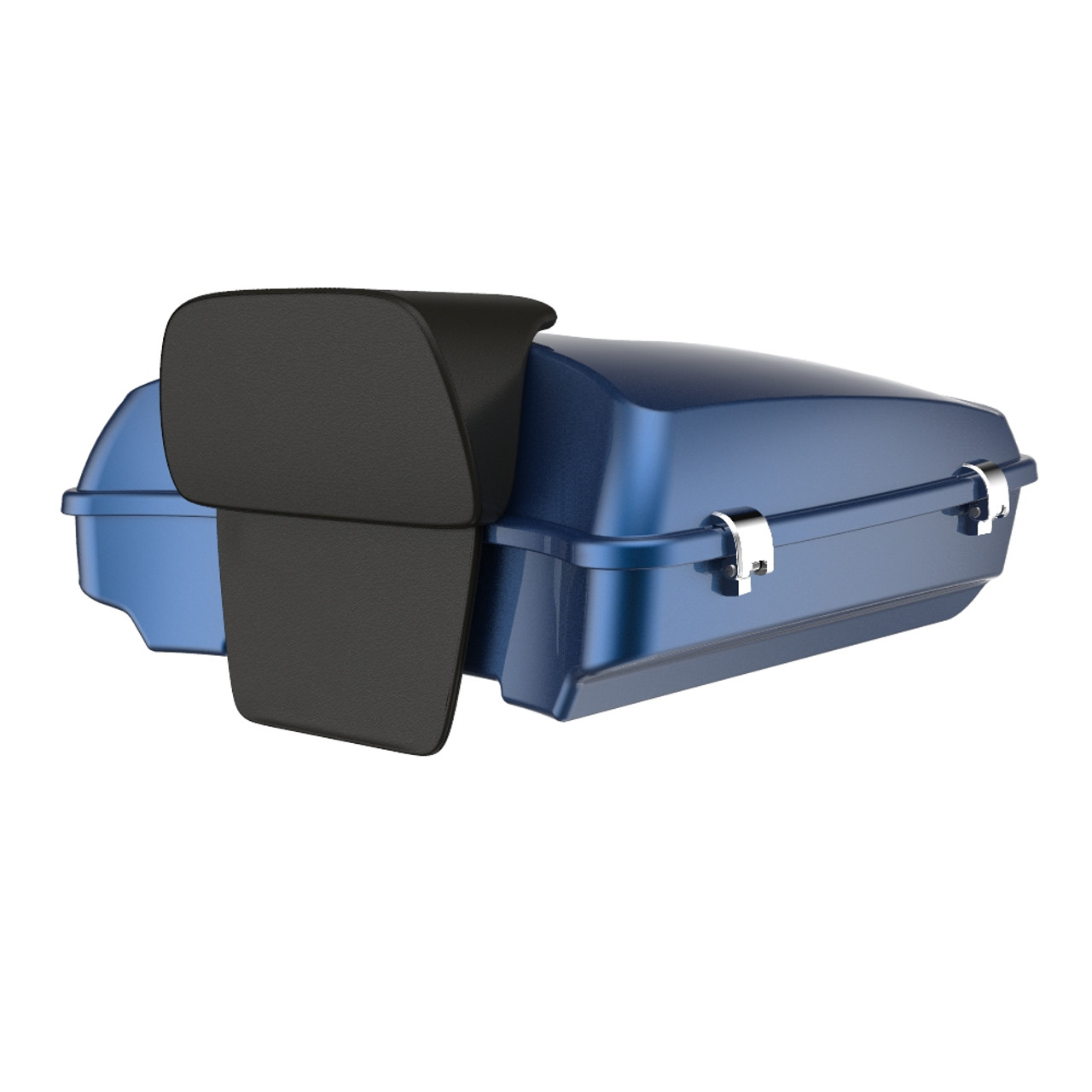 Advanblack Dark Blue Pearl Razor Tour Pack Pad For '97-'21 Harley Touring Street Electra Road Glide
