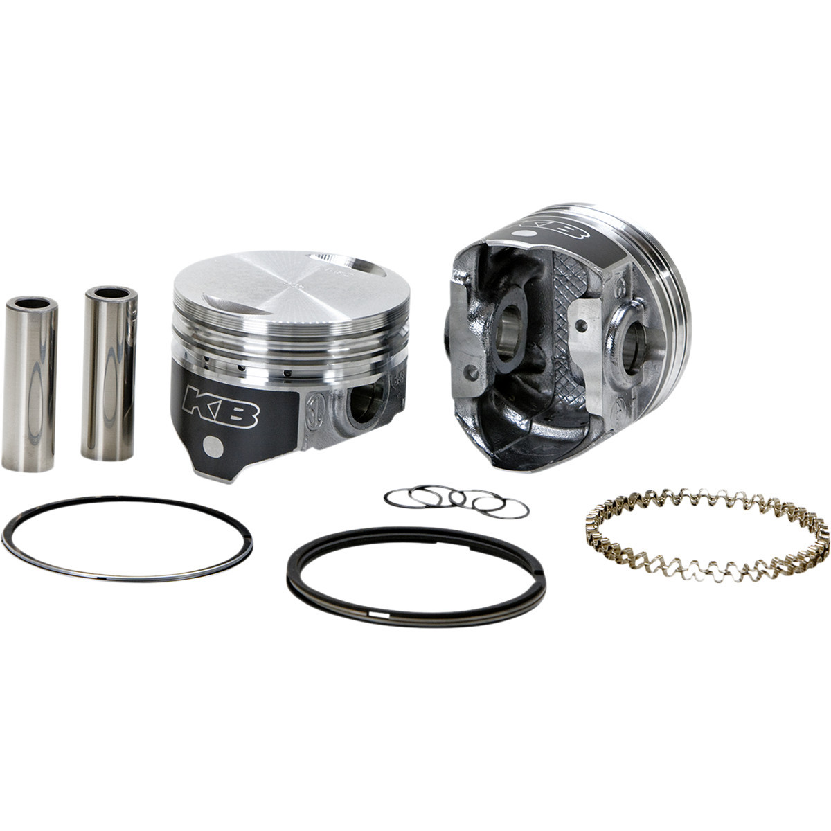 KB Performance #KB258.STD - Piston Kit - 3.498" Standard - 8.6:1 CR - 80" Evolution Big Twin