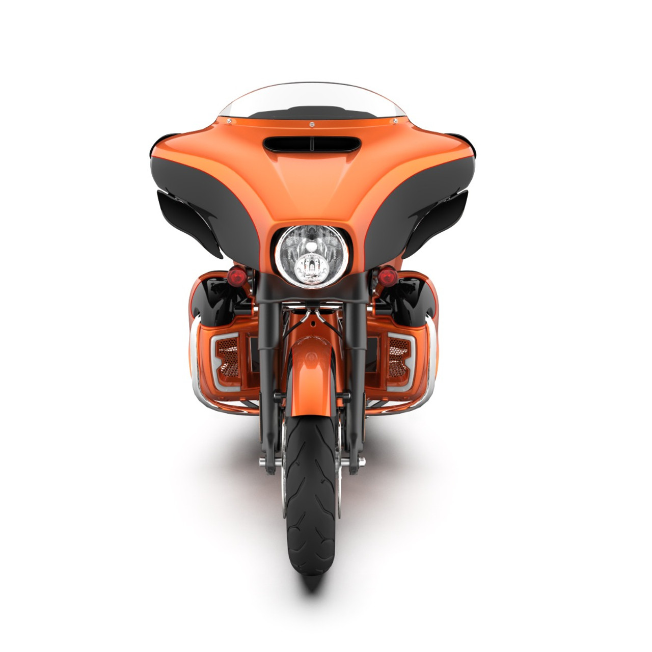 Amber Whiskey and Vivid Black 4.5'' STRETCHED SADDLEBAG BOTTOMS FOR HARLEY DAVIDSON 2014+ TOURING