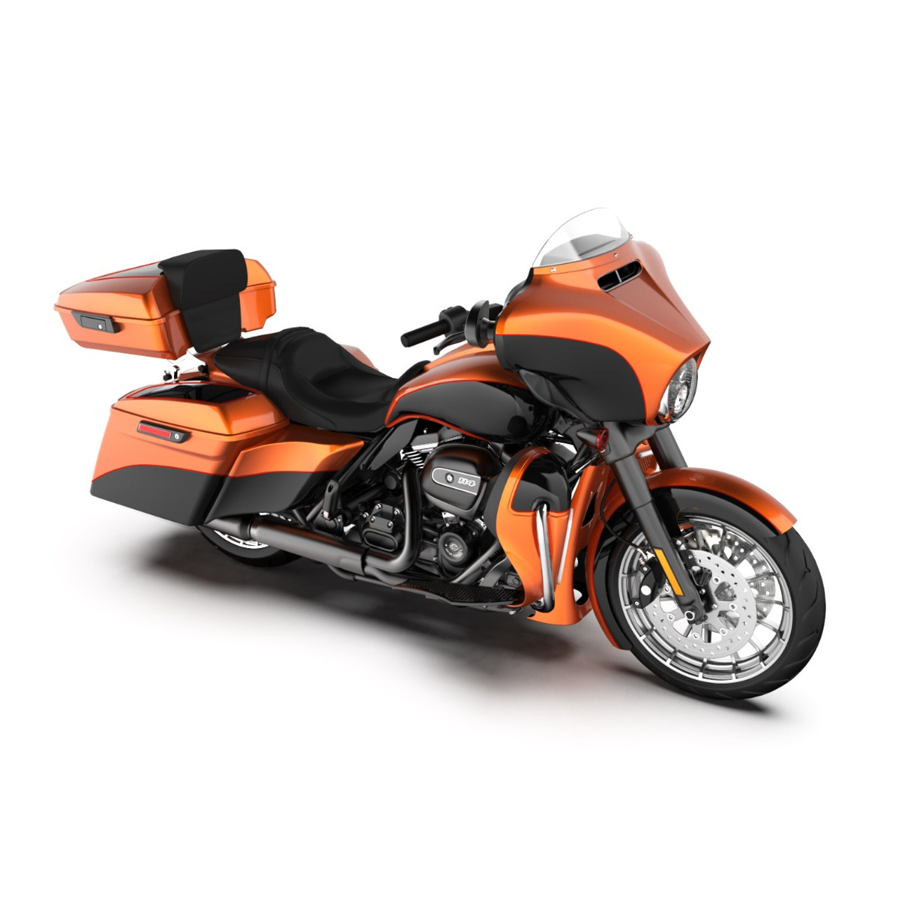 Amber Whiskey and Vivid Black 4.5'' STRETCHED SADDLEBAG BOTTOMS FOR HARLEY DAVIDSON 2014+ TOURING