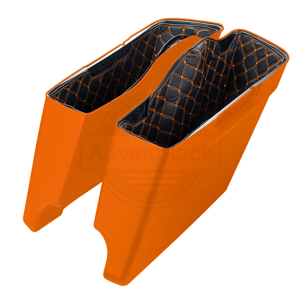 Advanblack 2014+ Stretched Saddlebag Liner Custom Orange Stitching Liner Kit Fit for Bottoms