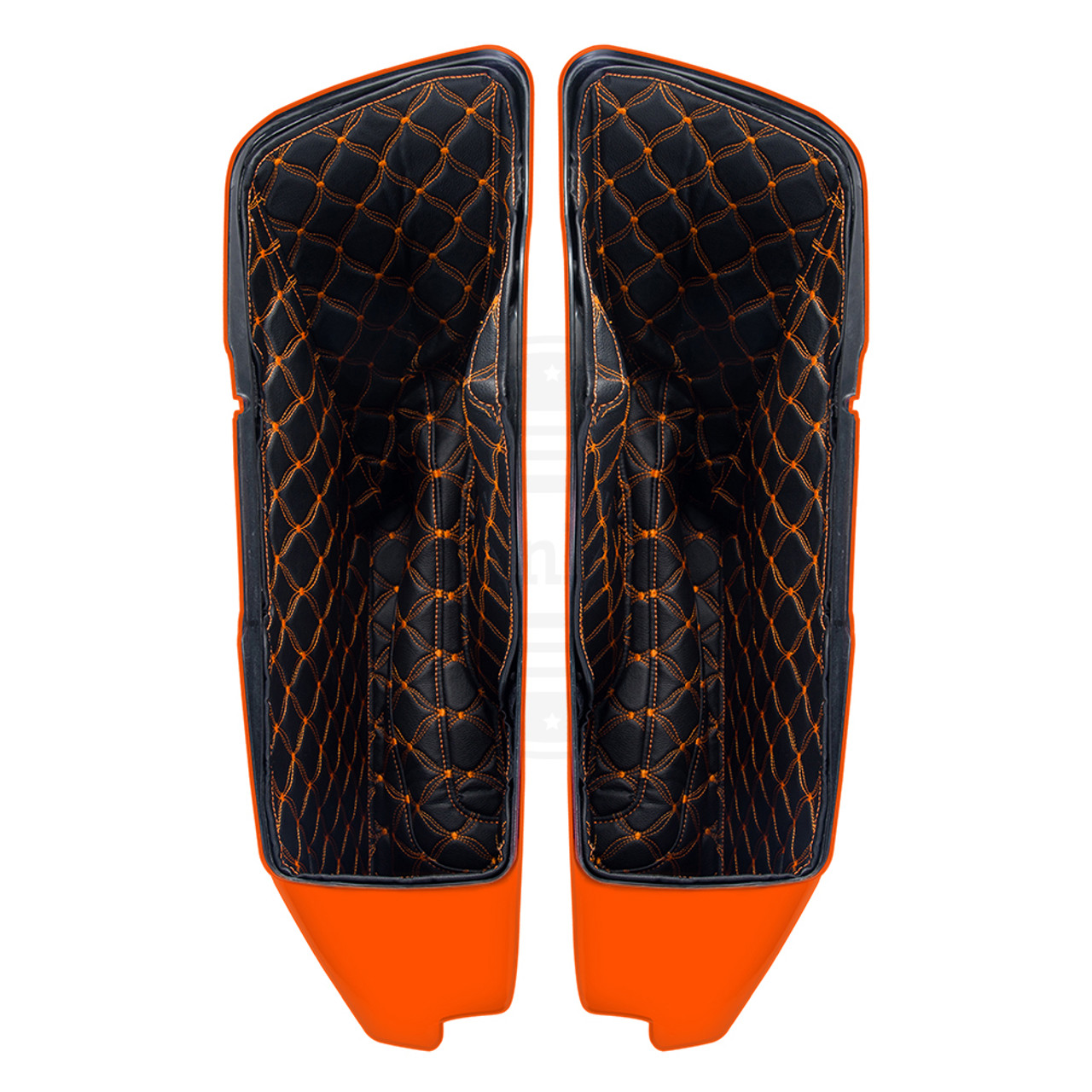 Advanblack 2014+ Stretched Saddlebag Liner Custom Orange Stitching Liner Kit Fit for Bottoms