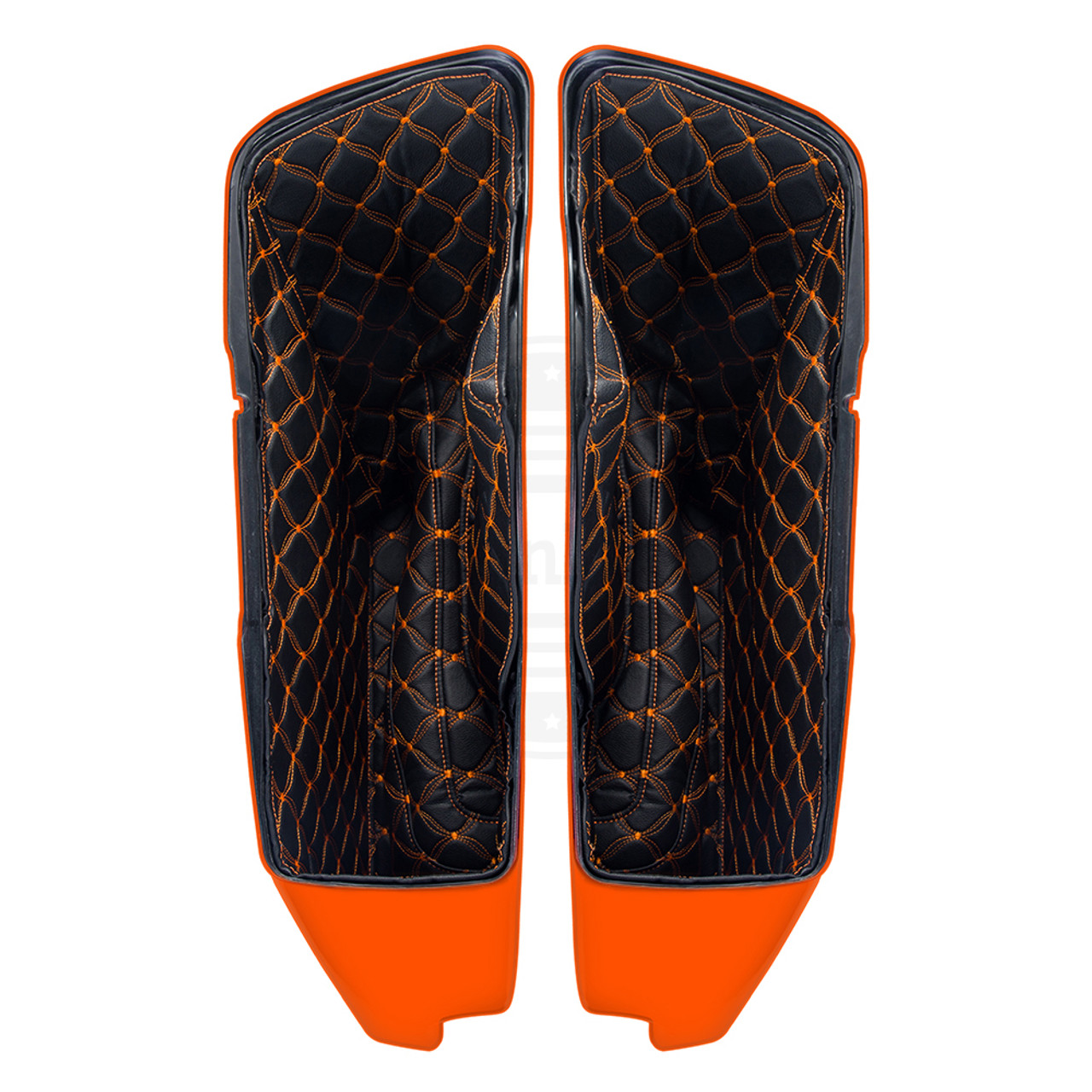 Advanblack 2014+ Stretched Saddlebag Liner Custom Orange Stitching Liner Kit Fit for Bottoms