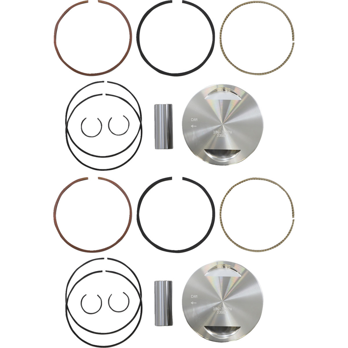 S&S Cycle #106-3690 - Piston Kit - For 106" Big Bore Kit - 3.927" - Standard