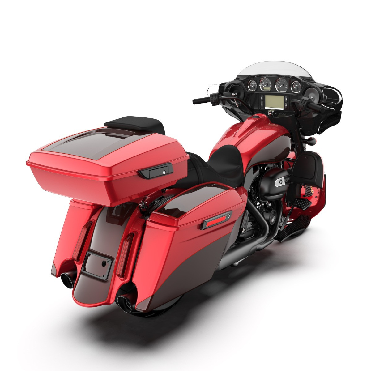 Wicked Red and Twisted Cherry 4.5'' STRETCHED SADDLEBAG BOTTOMS FOR HARLEY DAVIDSON 2014+ TOURING