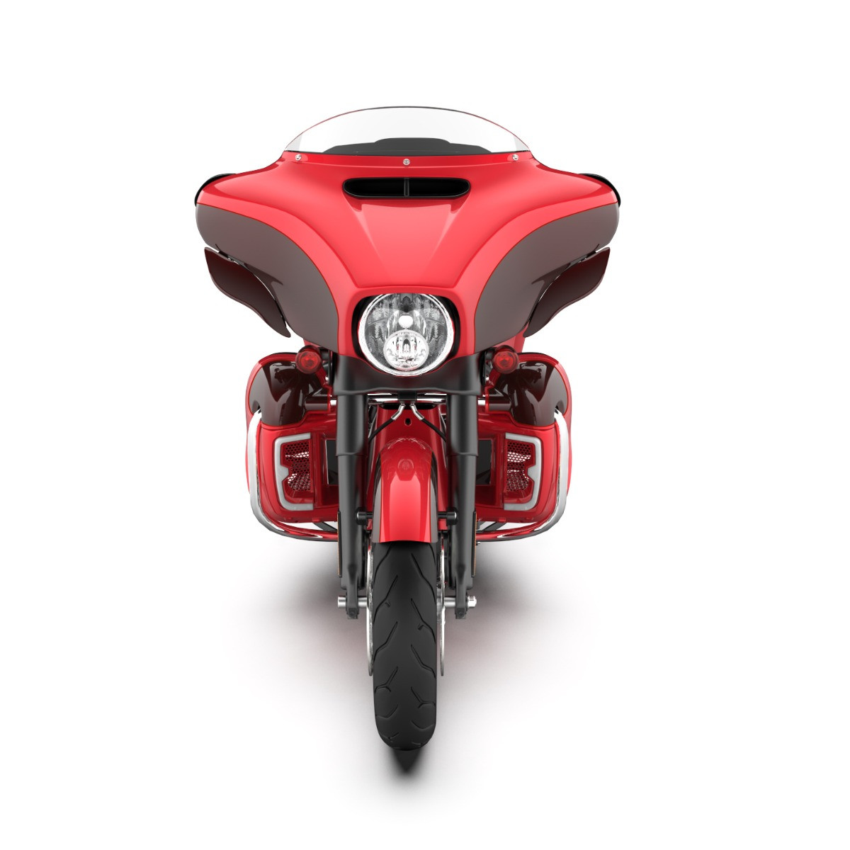 Wicked Red and Twisted Cherry 4.5'' STRETCHED SADDLEBAG BOTTOMS FOR HARLEY DAVIDSON 2014+ TOURING