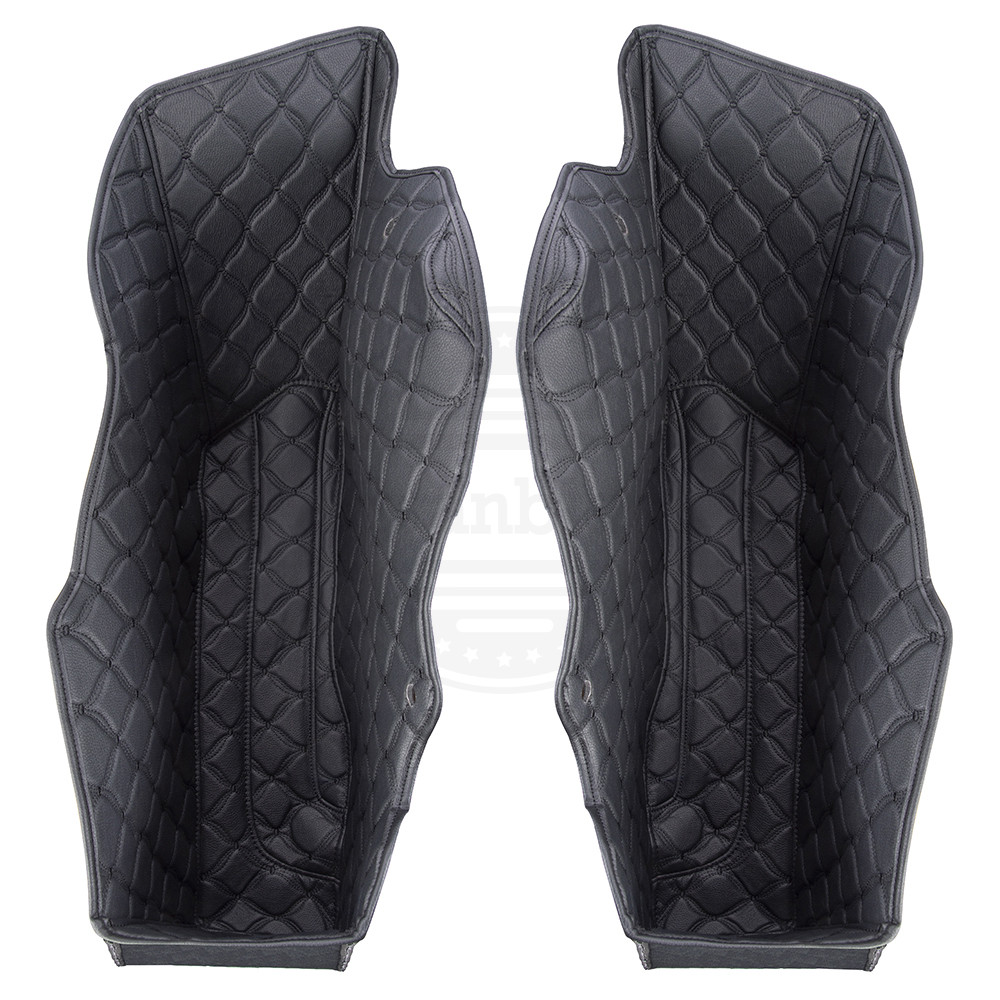 Advanblack Saddlebag Liner Custom Black Stitching Liner Kit Fit for 2014+ OEM Factory Stock SaddleBags Bottoms