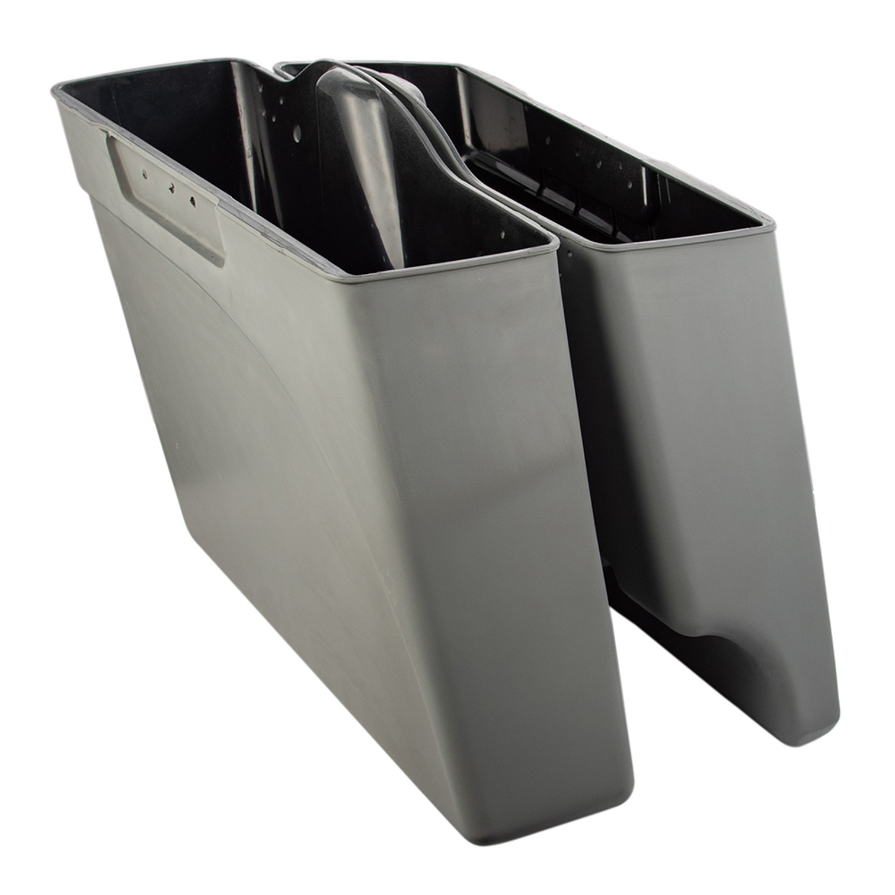 Single Cut Vivid Black Stretched Saddlebags Bottoms for Harley '93-'13 Touring
