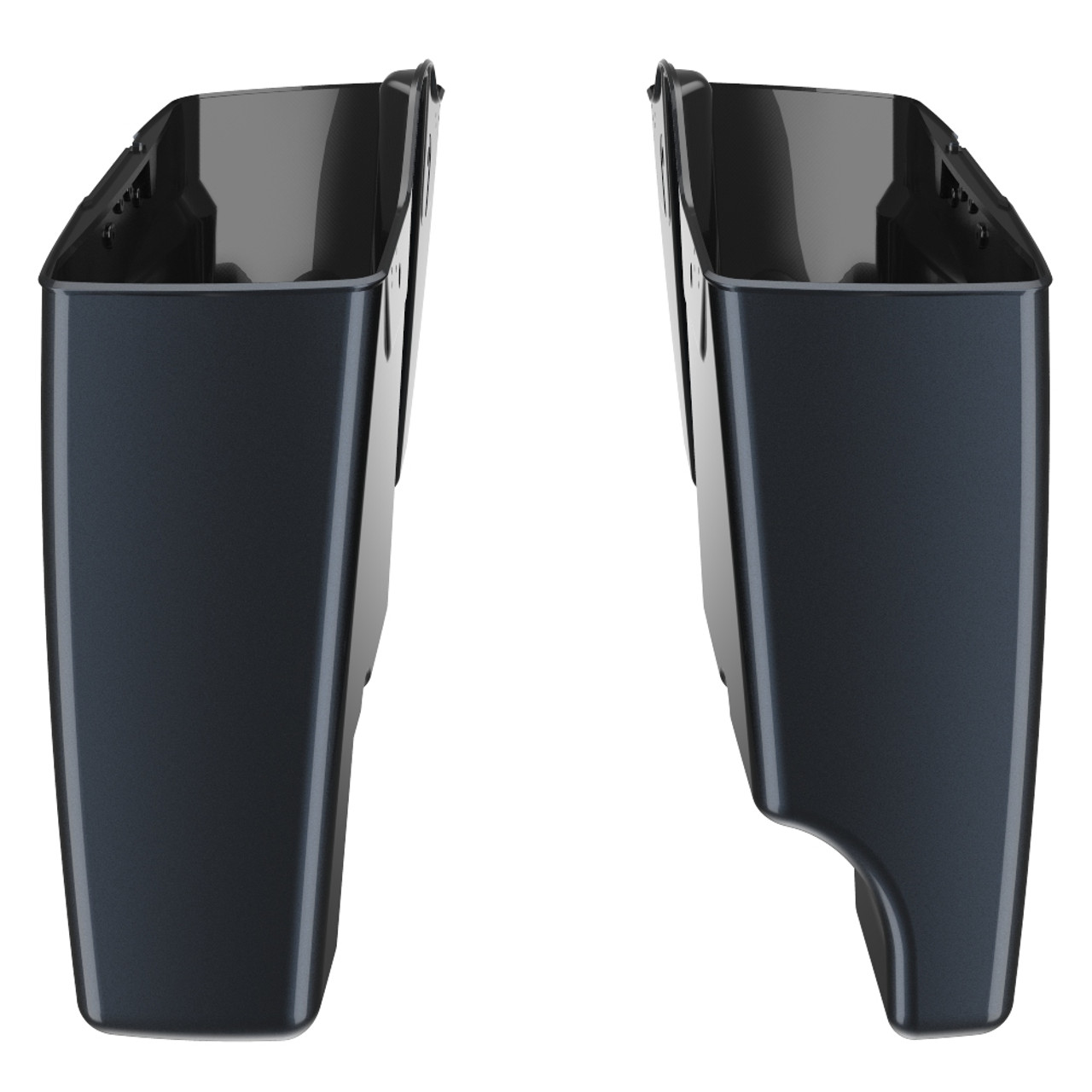 Advanblack Black Tempest 2 into 1 Stretched Extended Saddlebag Bottoms for 2014+  Harley Davidson Touring