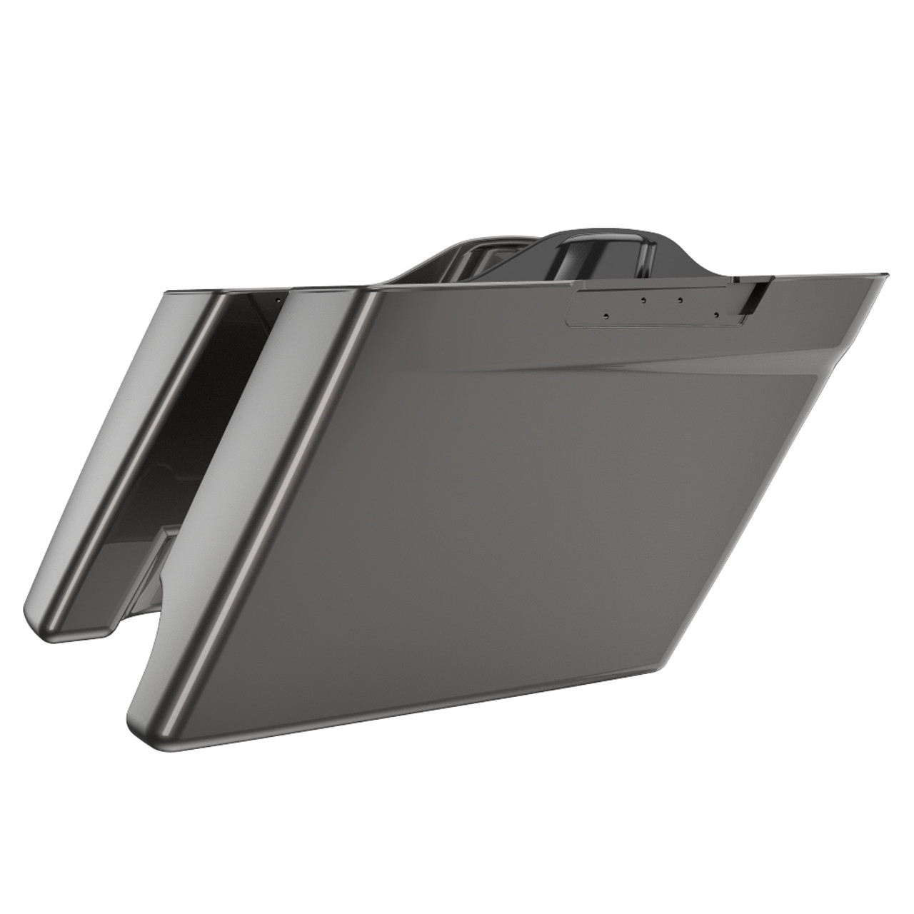 Advanblack Silver Flux 2 into 1 Stretched Extended Saddlebag Bottoms for 2014+  Harley Davidson Touring