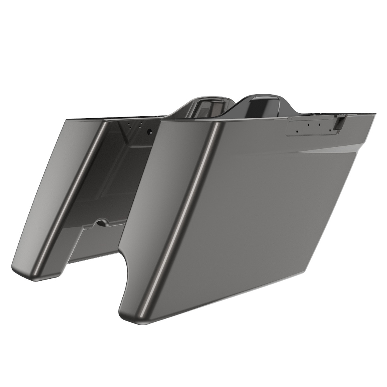 Advanblack Silver Flux 2 into 1 Stretched Extended Saddlebag Bottoms for 2014+  Harley Davidson Touring