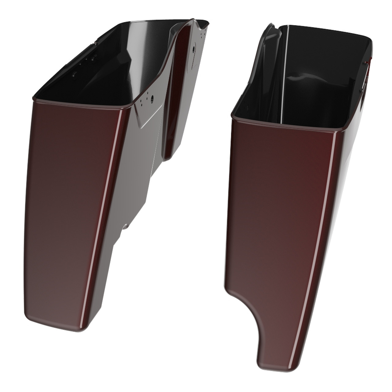 Advanblack Twisted Cherry  2 into 1 Stretched Extended Saddlebag Bottoms for 2014+  Harley Davidson Touring