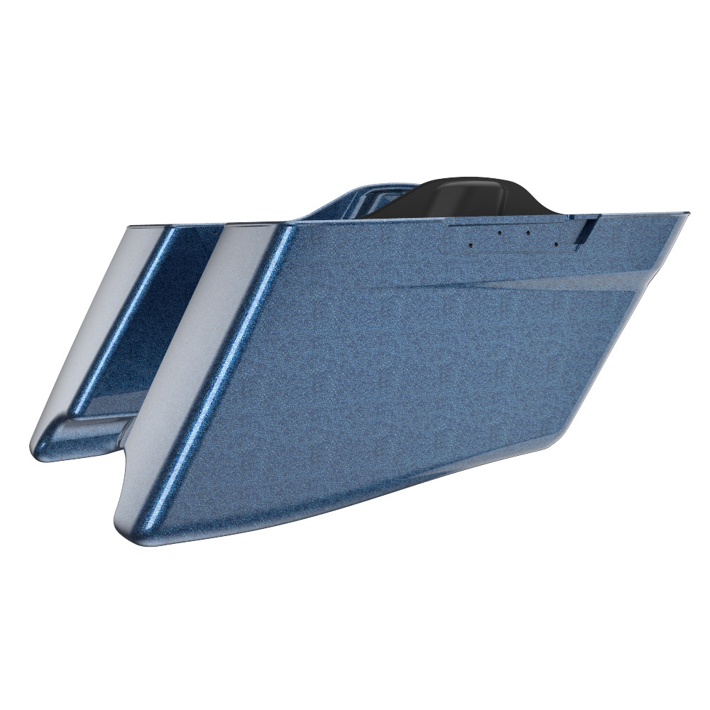 Advanblack Cosmic Blue Pearl CVO Style Tapered Stretched Extended Saddlebag Bottoms for Harley Davidson 2014+ Touring
